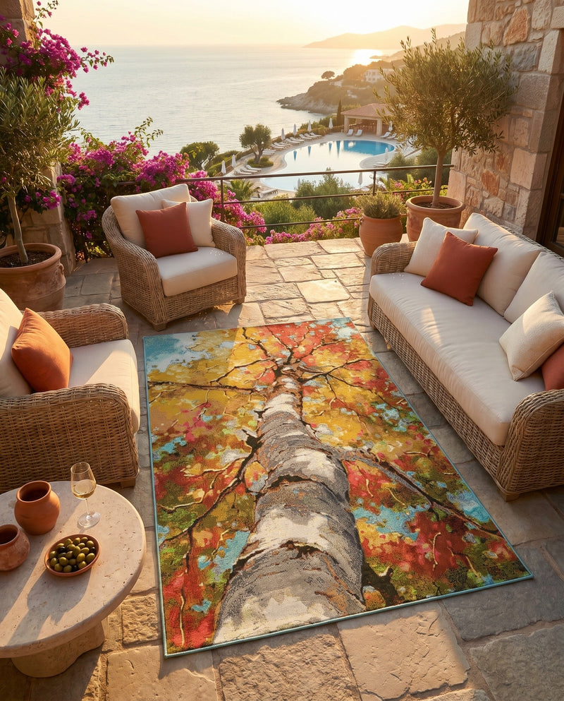 Seaside Blooms Collection Area Rug - Eden Rectangle Multi  lifestyle 8