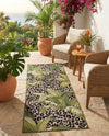 Seaside Blooms Collection Area Rug -  Lotus Runner Green  lifestyle 51