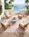 Tribal Terrace Treasures Collection Area Rug -  Incan Isle (Pink) Square Pink  lifestyle 47