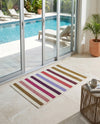Seaside Stripes Collection Area Rug - Azul Rectangle White  lifestyle 8