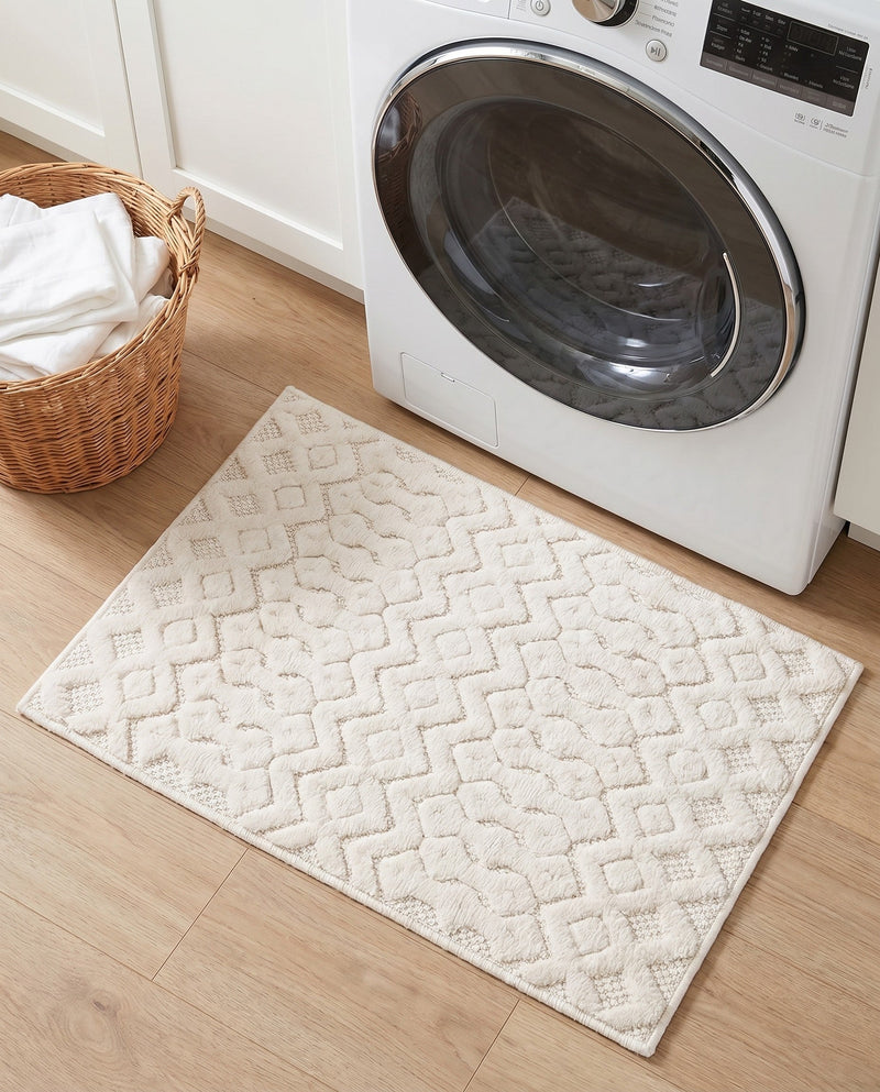 Garden Lattice Charm Collection Area Rug -  Pergola (Ivory) Rectangle Ivory  lifestyle 15