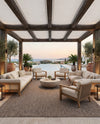 Seaside Serenity Collection Area Rug - Veranda (Light Brown) Rectangle Light Brown  lifestyle 10