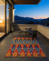 Urban Terrace Collection Area Rug -  Compass Rectangle Multi  lifestyle 37
