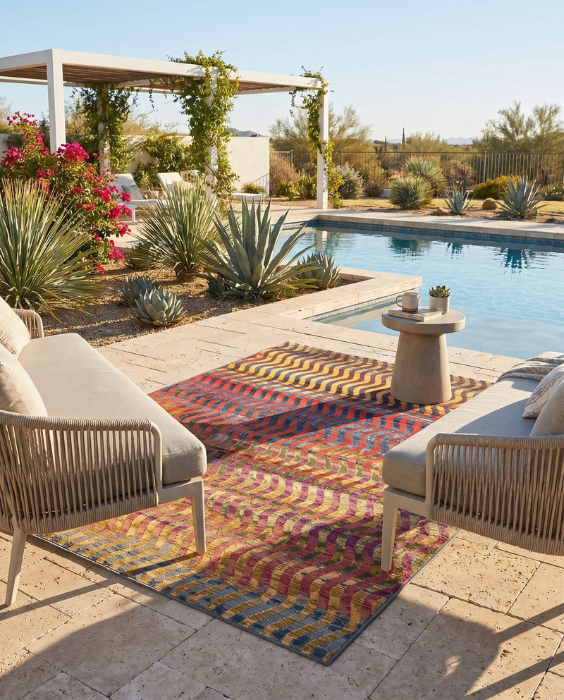 Urban Terrace Collection Area Rug -  Walkway Rectangle Multi  lifestyle 11