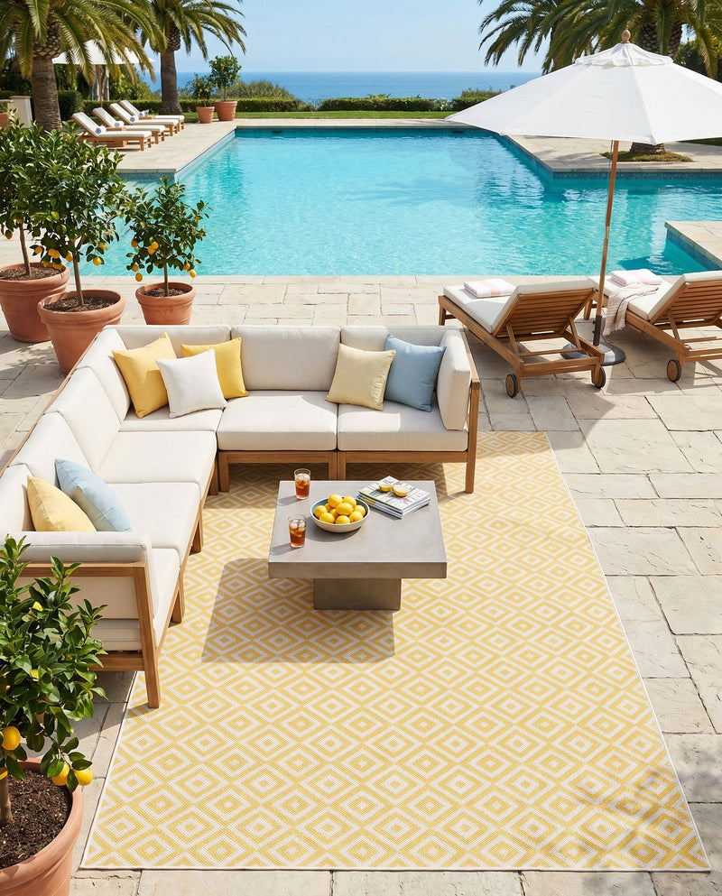 Urban Oasis Rugs Collection Area Rug -  Rooftop (Yellow Ivory) Rectangle Yellow Ivory  lifestyle 18