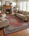 Patio Heritage Collection Area Rug -  Bower Rectangle Red  lifestyle 16