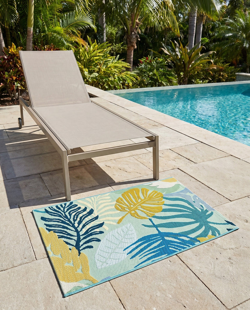 Seaside Blooms Collection Area Rug -  Sunkiss Rectangle Multi  lifestyle 24