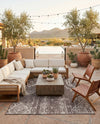 Desert Nomad Terrace Collection Area Rug - Sahara (Brown) Rectangle Brown  lifestyle 13