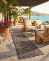 Coastal Terrace Collection Area Rug -  Lagoon Runner Multi  lifestyle 56