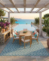 Savannah Pergola Collection Area Rug -  Pergola (Teal) Rectangle Teal  lifestyle 22