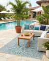Urban Oasis Rugs Collection Area Rug -  Terrace (Teal) Rectangle Teal  lifestyle 22