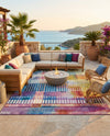 Urban Terrace Collection Area Rug -  Atrium Rectangle Multi  lifestyle 6