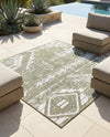 Desert Nomad Terrace Collection Area Rug - Sahara (Green) Square Green  lifestyle 65