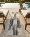 Urban Terrace Collection Area Rug -  Riverside Runner Black and White  lifestyle 78