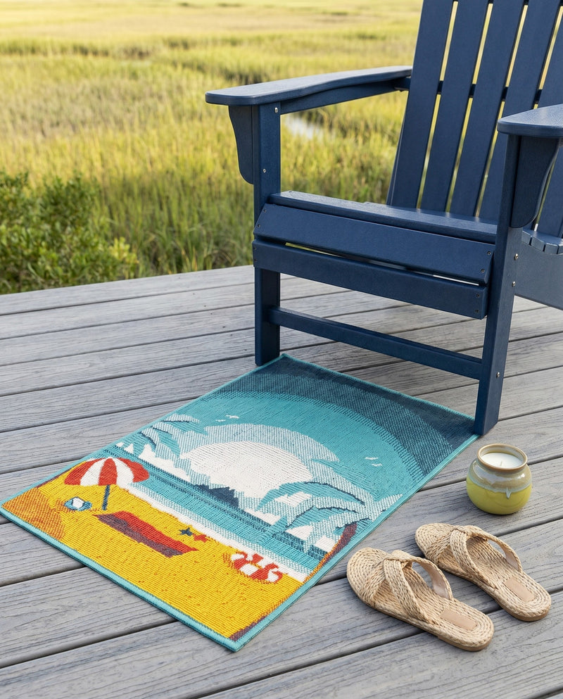 Seaside Haven Rugs Collection Area Rug -  Dockside Rectangle Multi  lifestyle 7