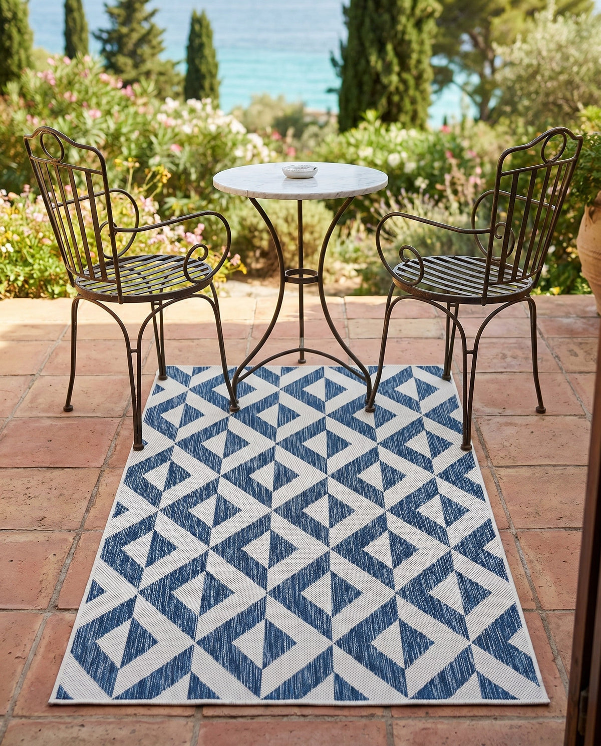 Urban Oasis Rugs Collection Area Rug -  Highrise (Blue) Rectangle Blue  lifestyle 20
