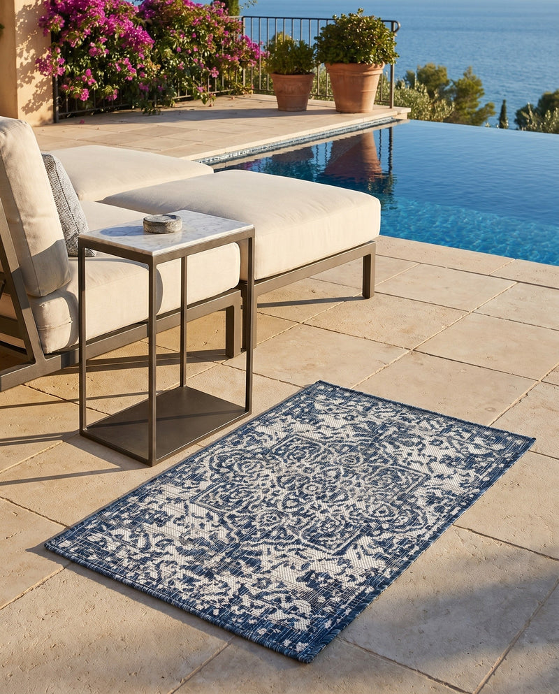 Urban Oasis Rugs Collection Area Rug -  Penthouse (Blue) Rectangle Blue  lifestyle 14