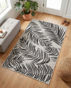 Seaside Blooms Collection Area Rug - Verdure (Charcoal Ivory) Rectangle Charcoal Ivory  lifestyle 12