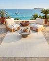 Seaside Serenity Collection Area Rug - Marina Rectangle Ivory  lifestyle 34