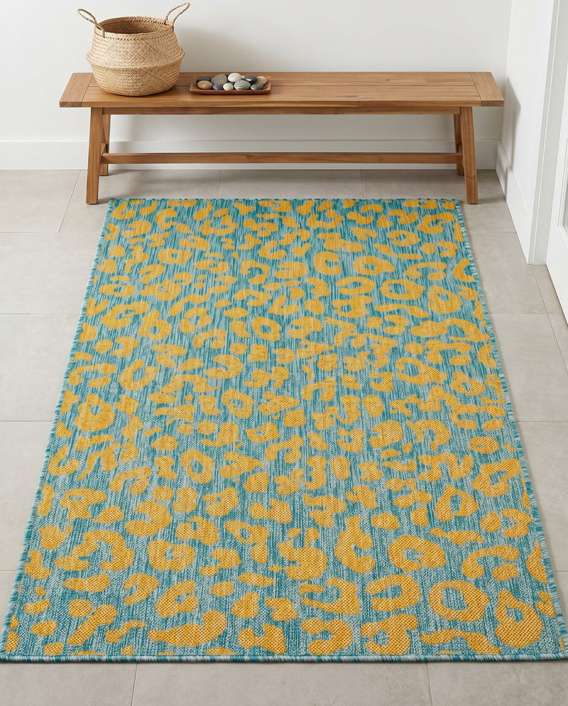 Savannah Escape Collection Area Rug -  Amazon (Blue Yellow) Rectangle Blue Yellow  lifestyle 22
