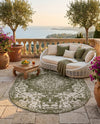 Urban Oasis Rugs Collection Area Rug -  Penthouse (Green) Oval Green  lifestyle 71