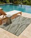 Seaside Blooms Collection Area Rug -  Evergreen (Green) Rectangle Green  lifestyle 23