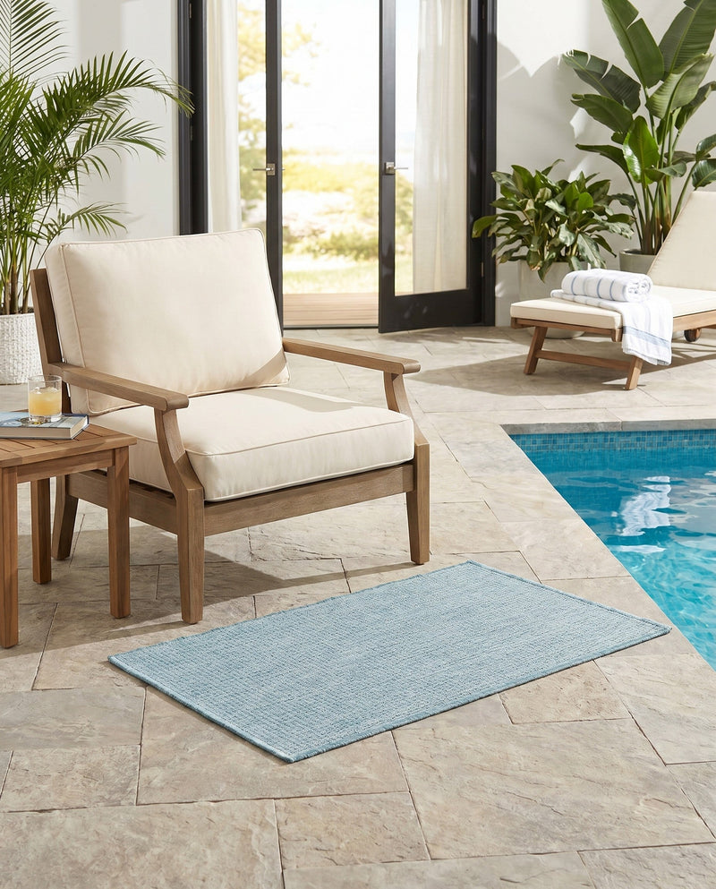 Seaside Serenity Collection Area Rug - Veranda (Aquamarine) Rectangle Aquamarine  lifestyle 5
