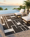 Urban Terrace Collection Area Rug -  Parkside Rectangle Black and White  lifestyle 16