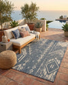 Desert Nomad Terrace Collection Area Rug - Sahara (Blue) Rectangle Blue  lifestyle 27