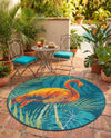 Seaside Haven Rugs Collection Area Rug -  Tidepool Round Multi  lifestyle 51