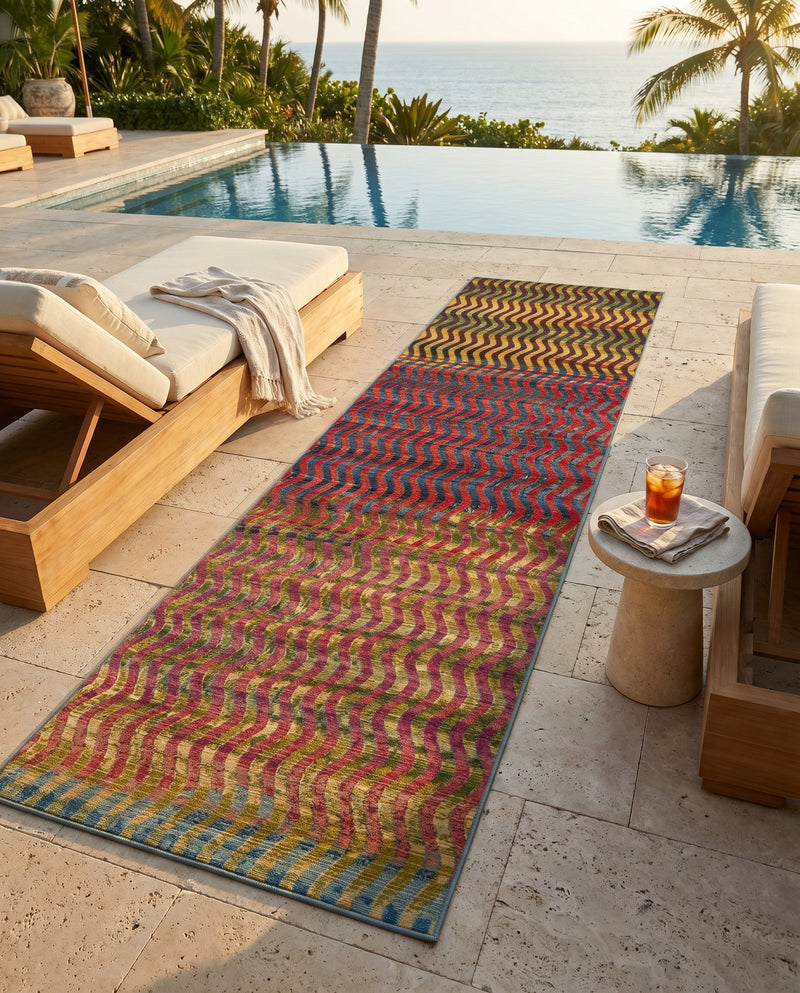 Urban Terrace Collection Area Rug -  Walkway Runner Multi  lifestyle 65