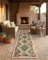 Coastal Terrace Collection Area Rug -  Sandbar Runner Ivory  lifestyle 82