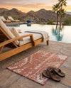 Desert Nomad Terrace Collection Area Rug - Sahara (Rust Red) Rectangle Rust Red  lifestyle 27