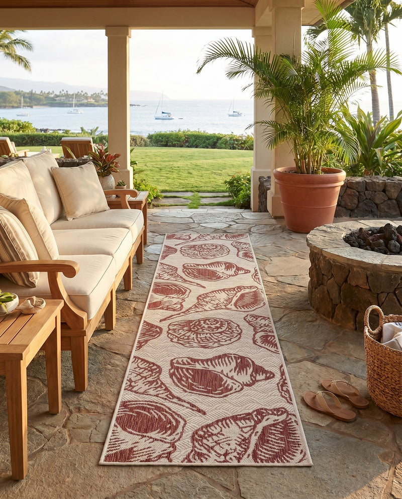Seaside Haven Rugs Collection Area Rug -  Lighthouse (Ivory Rust Red) Runner Ivory Rust Red  lifestyle 26