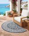 Tribal Terrace Treasures Collection Area Rug -  Incan Isle (Blue) Hearth Blue  lifestyle 46
