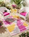 Bahama Breeze Outdoor Collection Area Rug -  CatCay Rectangle Pink  lifestyle 39