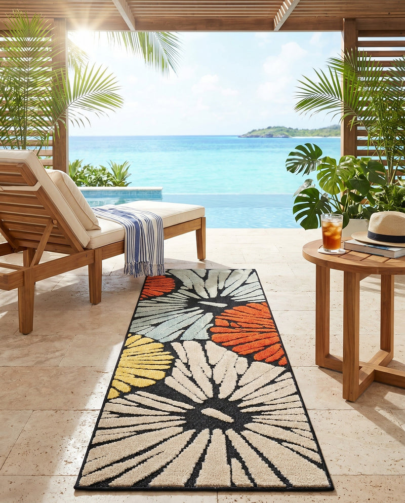 Outdoor Marrakesh Collection Area Rug -  Tetouan Runner Multi  lifestyle 65
