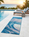 Urban Terrace Collection Area Rug - Veranda Runner Blue  lifestyle 54
