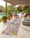Urban Terrace Collection Area Rug -  Plaza Runner Multi  lifestyle 68