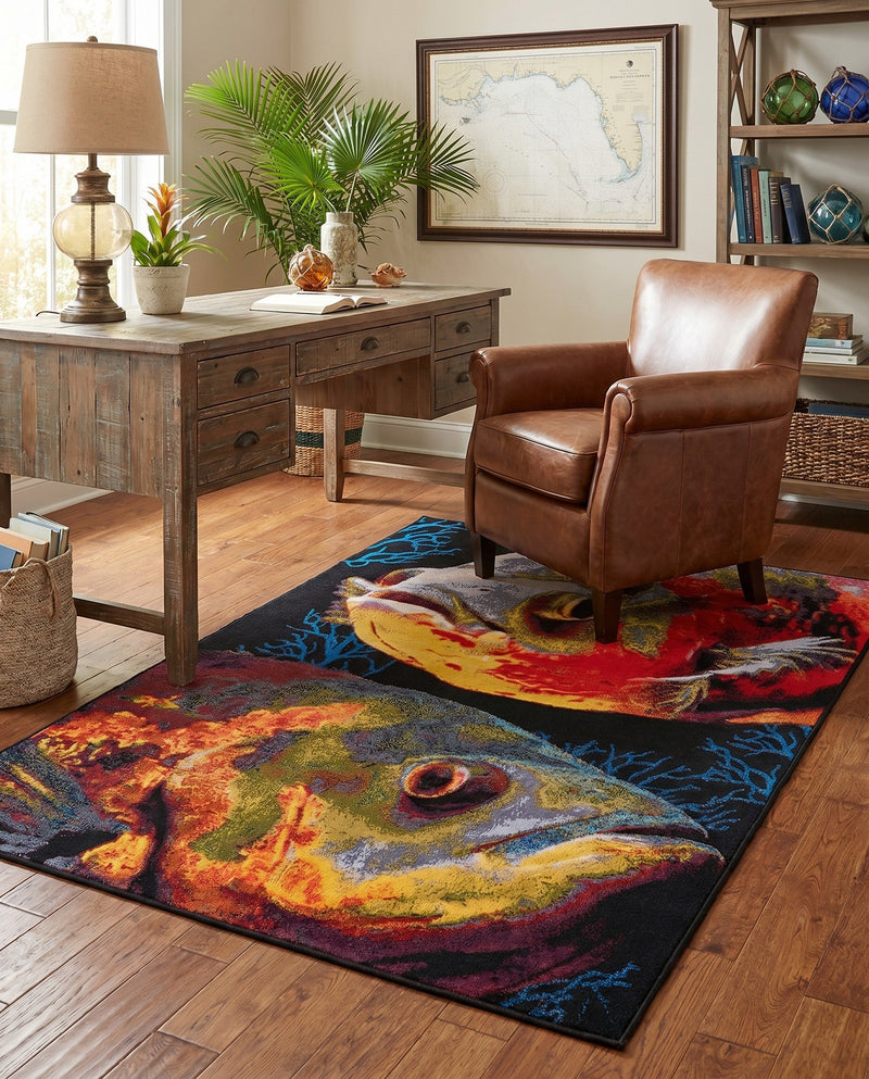 Seaside Haven Rugs Collection Area Rug -  Harbor Rectangle Multi  lifestyle 16