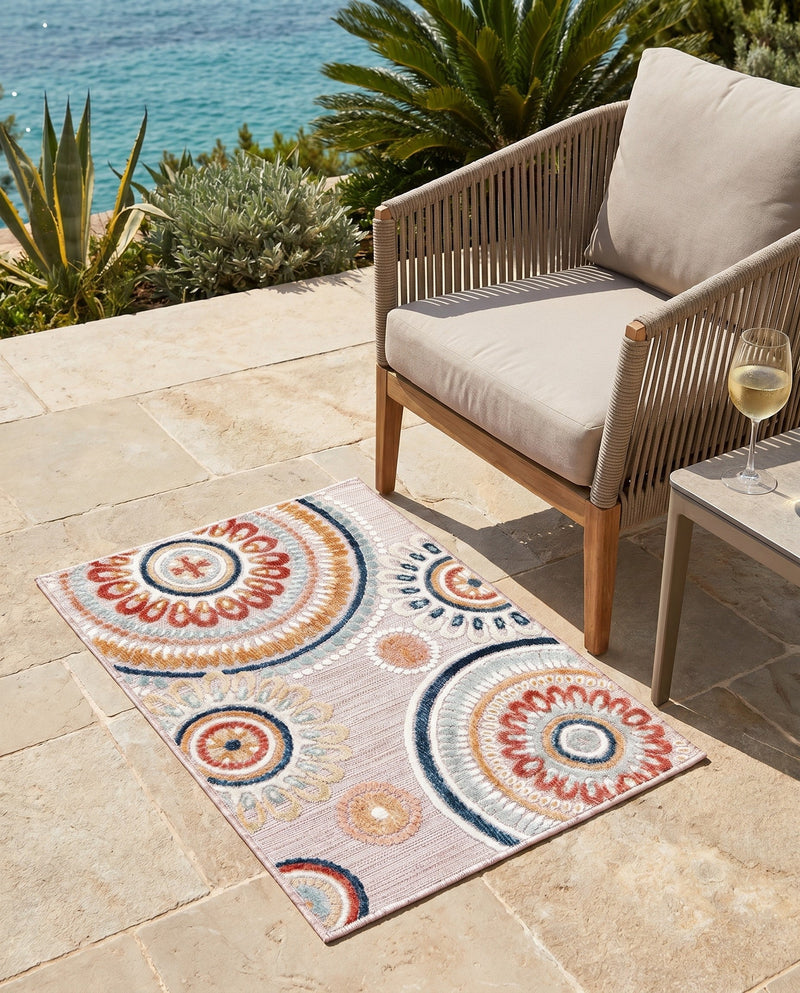 Seaside Blooms Collection Area Rug -  Eden Rectangle Pink  lifestyle 71