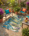 Seaside Blooms Collection Area Rug -  Arcadia Rectangle Multi  lifestyle 41