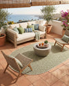 Urban Oasis Rugs Collection Area Rug -  Rooftop (Green) Oval Green  lifestyle 55