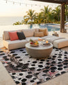 Urban Terrace Collection Area Rug -  Piazza Rectangle White and Black  lifestyle 21