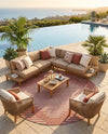 Urban Terrace Collection Area Rug -  Chelsea (Rust Red) Round Rust Red  lifestyle 22