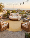 Urban Terrace Collection Area Rug -  Chelsea (Yellow) Round Yellow  lifestyle 76