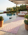 Garden Lattice Charm Collection Area Rug -  Pergola (Pink) Runner Pink  lifestyle 52