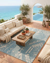 Desert Nomad Terrace Collection Area Rug - Sahara (Light Aqua) Rectangle Light Aqua  lifestyle 17