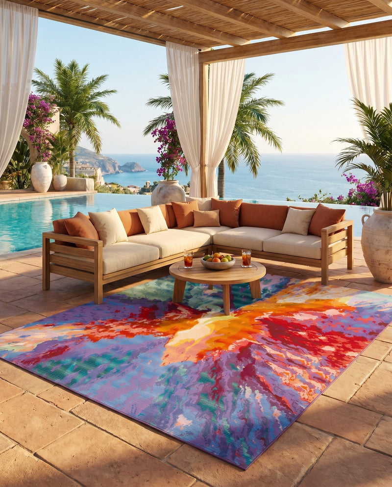 Urban Terrace Collection Area Rug -  Laneway Rectangle Multi  lifestyle 11