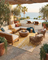 Desert Nomad Terrace Collection Area Rug - Sahara (Yellow) Square Yellow  lifestyle 72